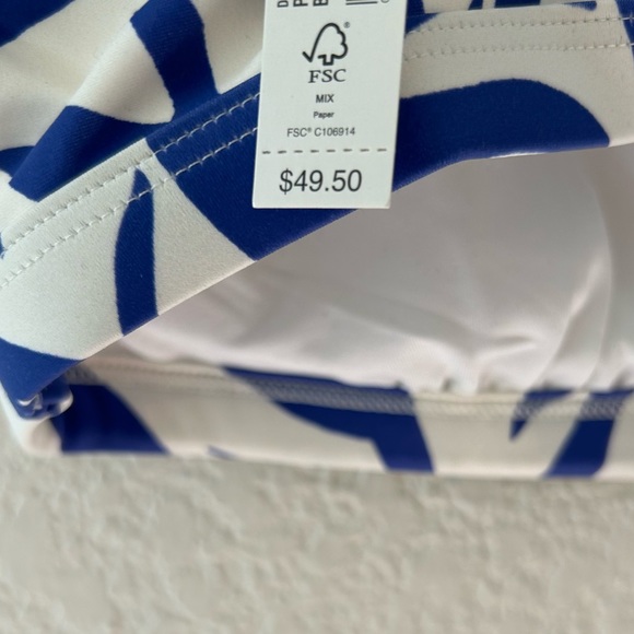 Madewell Blue Floral Second Wave Balconette Women’s Bikini Top - Picture 6 of 6